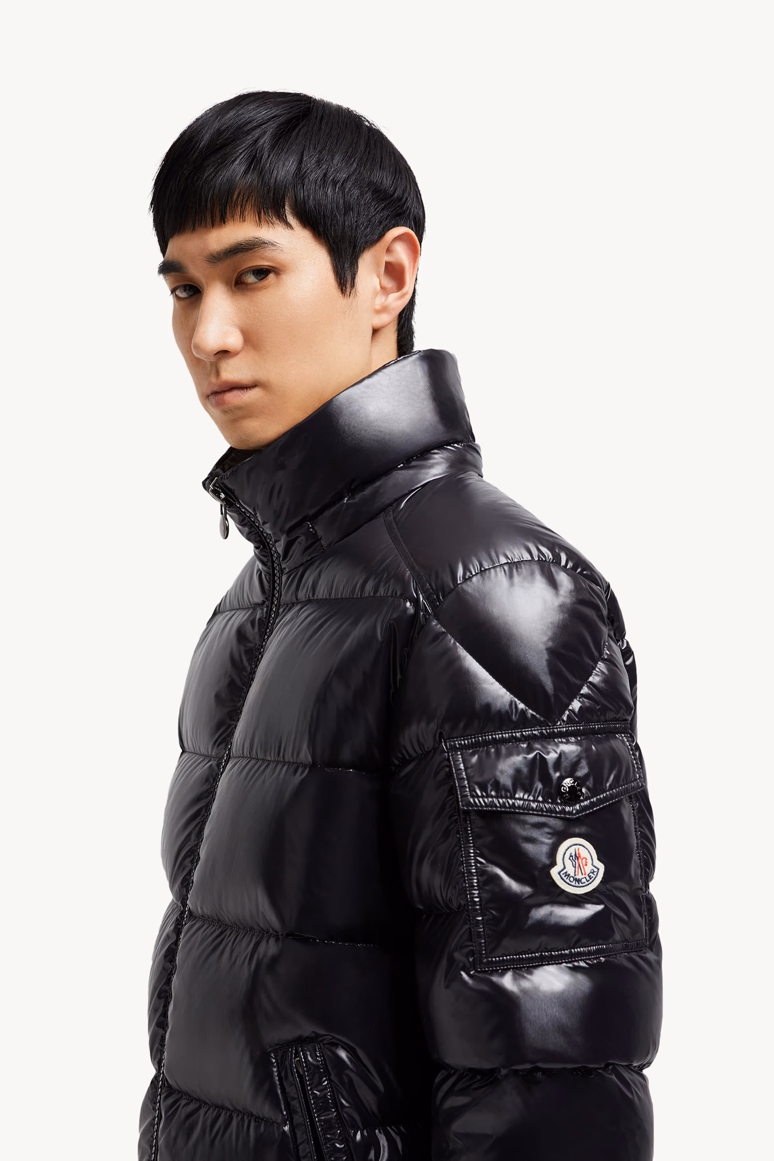 Moncler Maya Hooded Short Down Jacket Men Black Moncler 4